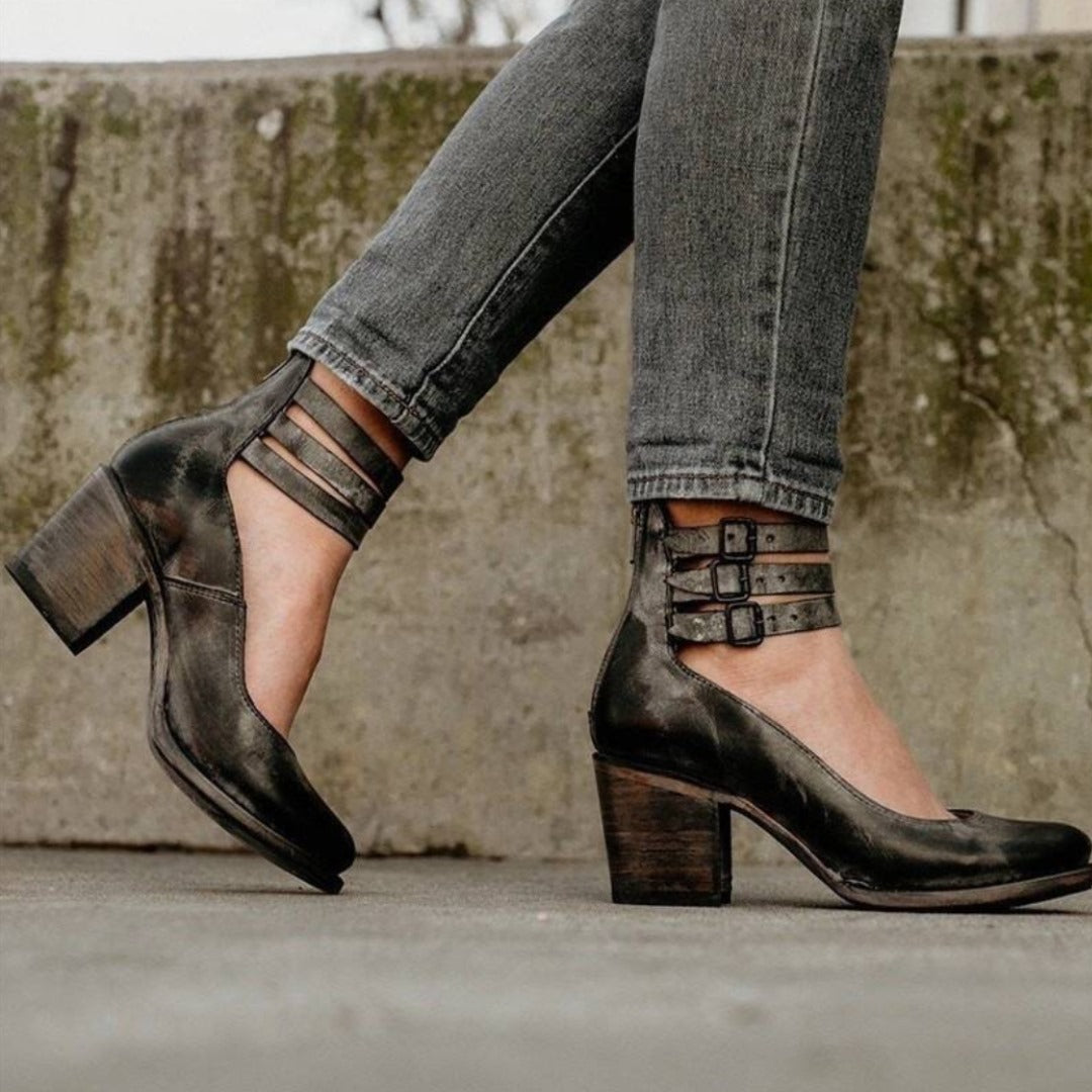 Jane | Vintage Leather Heels