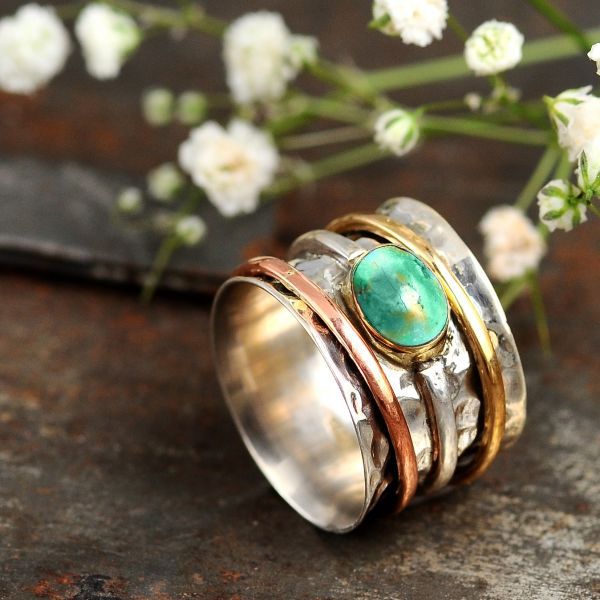 Vintage Turquoise Silver Ring